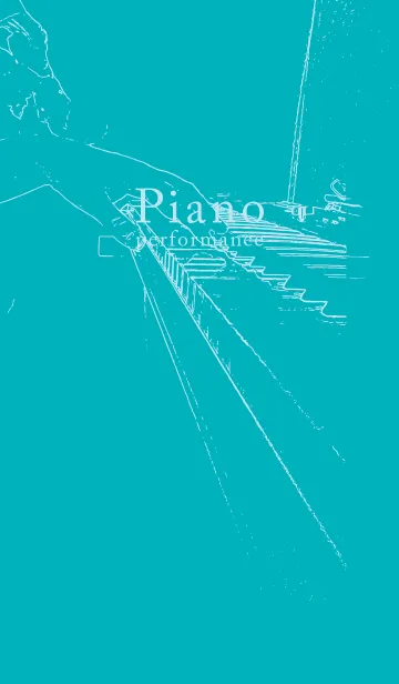 [LINE着せ替え] ピアノ演奏  アジュールブルーの画像1