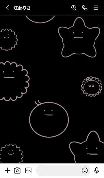 [LINE着せ替え] 血球たちの着せ替え（黒2）の画像2