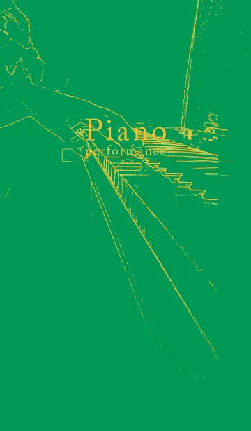 [LINE着せ替え] ピアノ演奏  マラカイトグリーンの画像1