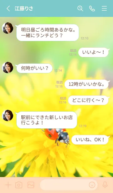 [LINE着せ替え] Ladybird Symbol of good luck #3-7の画像3