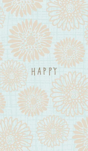 [LINE着せ替え] 大輪 ベージュ6の画像1