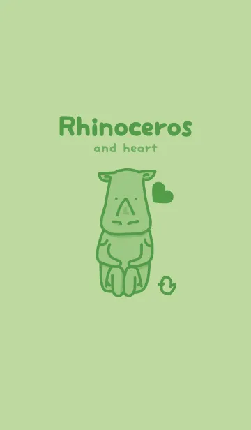 [LINE着せ替え] サイとハート ミストグリーンの画像1