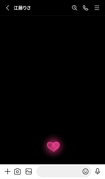 [LINE着せ替え] HEART LIGHT-BLACK- 9の画像2