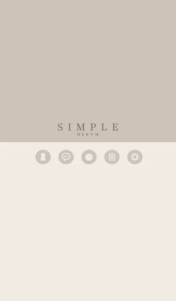 [LINE着せ替え] SIMPLE ICON BROWN - MEKYM 3の画像1