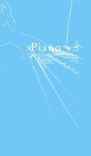 [LINE着せ替え] ピアノ演奏  フォゲットミーナットブルーの画像1