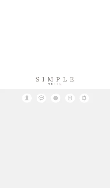 [LINE着せ替え] SIMPLE ICON WHITE - MEKYM 6の画像1