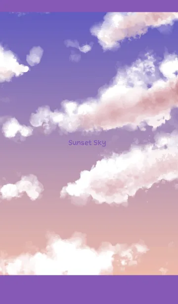 [LINE着せ替え] 夕暮れの空の着せかえ 紫色の画像1