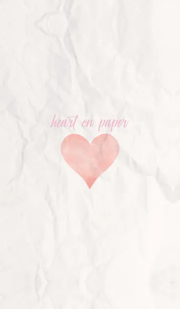 [LINE着せ替え] simple watercolor heart on paper 38の画像1