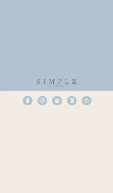 [LINE着せ替え] SIMPLE ICON BLUE - MEKYM 6の画像1