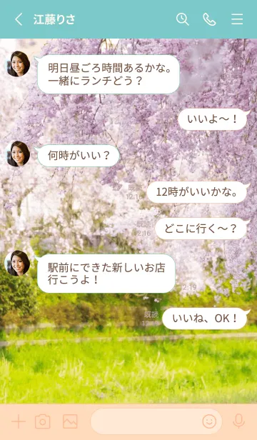 [LINE着せ替え] 満開のしだれ桜の画像3