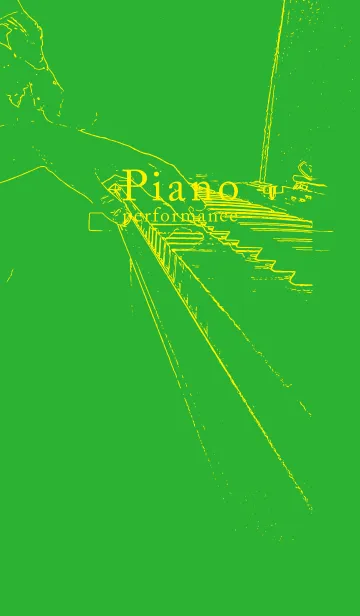 [LINE着せ替え] ピアノ演奏  パラキートグリーンの画像1