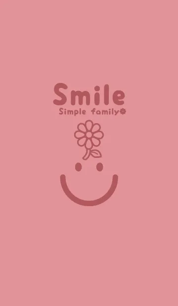 [LINE着せ替え] スマイル＆フラワー オールドローズの画像1