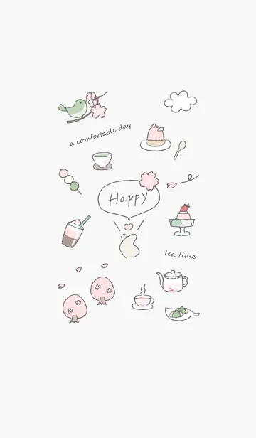 [LINE着せ替え] Happy♡White01_1の画像1