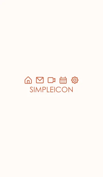 [LINE着せ替え] SIMPLE ICON -PINK BEIGE- 34の画像1