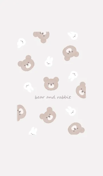 クマとチビうさぎ♥Greige02_1の着せ替えメイン画像