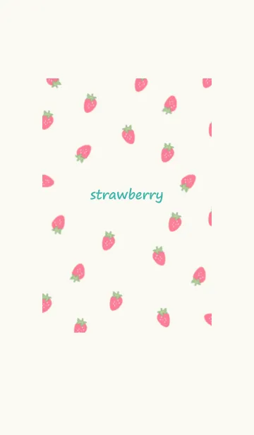 [LINE着せ替え] strawberry_pattern (pink green)の画像1
