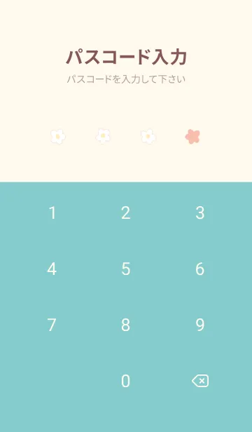 [LINE着せ替え] Floret Pattern - 02-04 Beige Mint Ver.の画像4