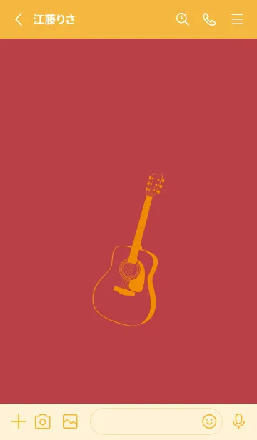 [LINE着せ替え] GUITAR COLOR  臙脂の画像2