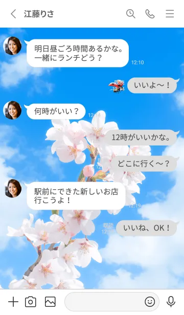 [LINE着せ替え] Sakura & Ladybird #1-3の画像3