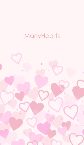 [LINE着せ替え] Many Hearts-PINK 25の画像1