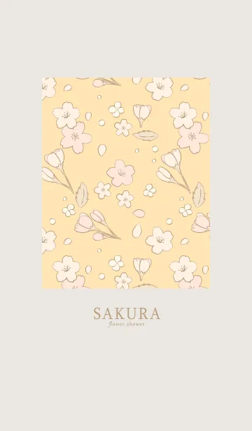 [LINE着せ替え] SAKURA flower shower cornsilkの画像1