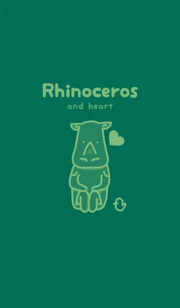 [LINE着せ替え] サイとハート 萌葱色の画像1