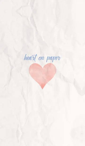 [LINE着せ替え] simple watercolor heart on paper 39の画像1