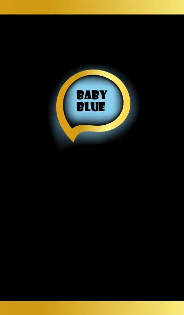 [LINE着せ替え] Baby Blue Black Theme (JP)の画像1