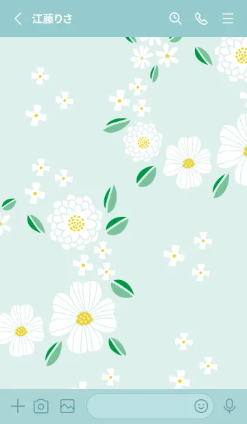 [LINE着せ替え] 白い可憐な花25の画像2