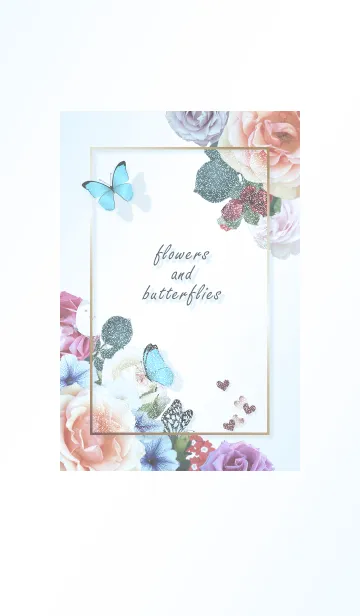 [LINE着せ替え] フラワー♥blue14_1の画像1