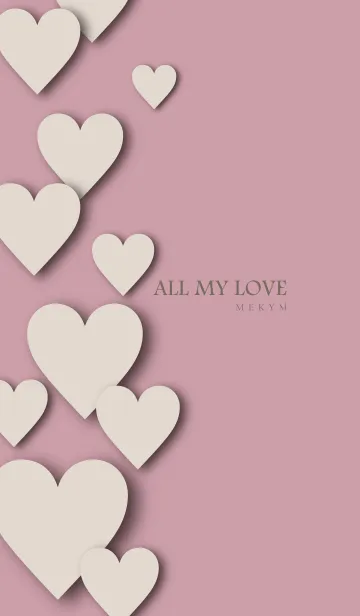 [LINE着せ替え] ALL MY LOVE DUSKYBROWN HEART-MEKYM 9の画像1