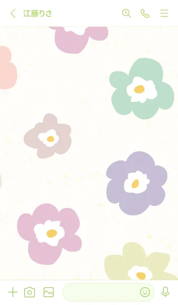 [LINE着せ替え] 花 北欧風 可愛い5の画像2