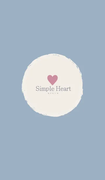 [LINE着せ替え] Simple Heart Blue - NATURAL 3の画像1