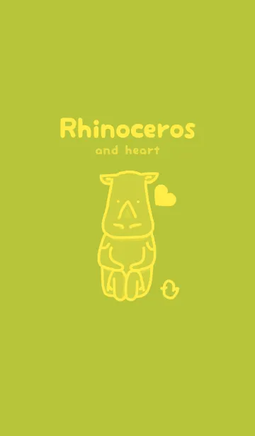 [LINE着せ替え] サイとハート シトロンイエローの画像1