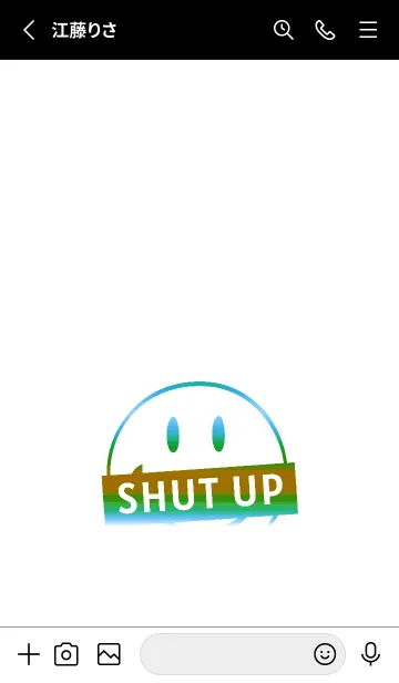 [LINE着せ替え] スマイル グラデーション 245の画像2