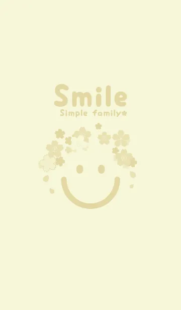 [LINE着せ替え] スマイル＆桜 ペールホワイトリリーの画像1