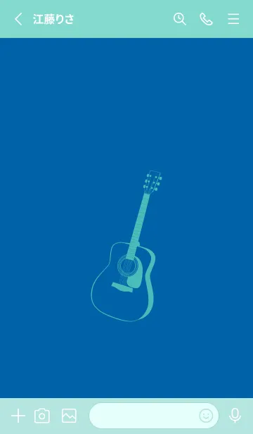 [LINE着せ替え] GUITAR COLOR  シアンブルーの画像2