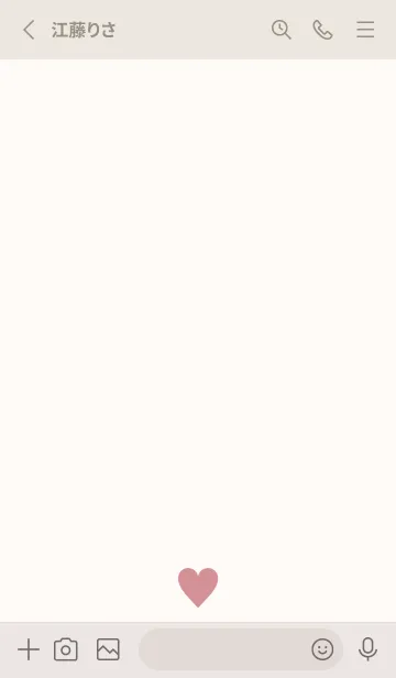 [LINE着せ替え] Simple Heart Dusky Beige - NATURAL 3の画像2