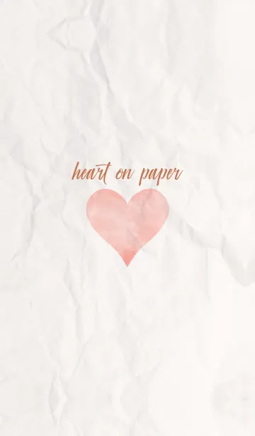 [LINE着せ替え] simple watercolor heart on paper 40の画像1