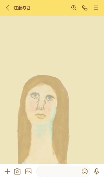 [LINE着せ替え] 黄のクレヨンナの画像2