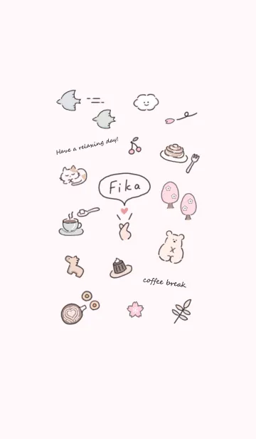 [LINE着せ替え] 「Fika」桜✿dustypink15_1の画像1
