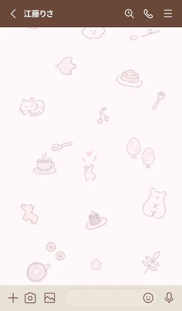 [LINE着せ替え] 「Fika」桜✿dustypink15_1の画像2