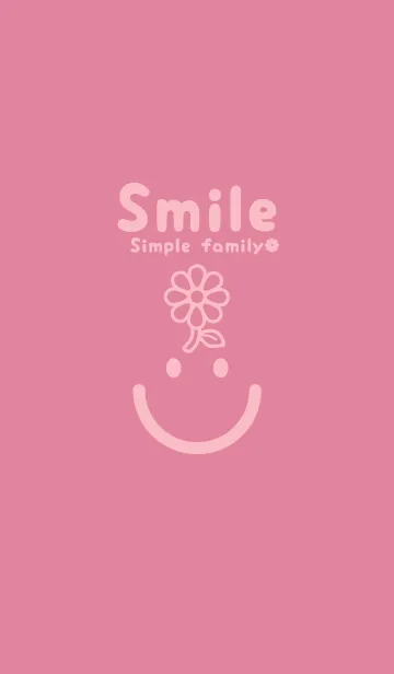 [LINE着せ替え] スマイル＆フラワー ペールチェリーピンクの画像1