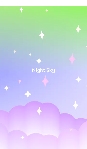 [LINE着せ替え] キラキラ夜空の着せかえ 白色の画像1