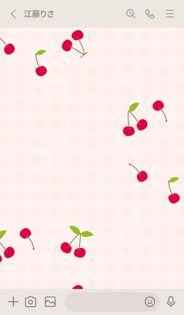 [LINE着せ替え] さくらんぼ シンプルかわいい13の画像2