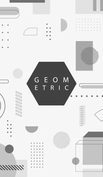 [LINE着せ替え] Deflat Geometric Grayの画像1