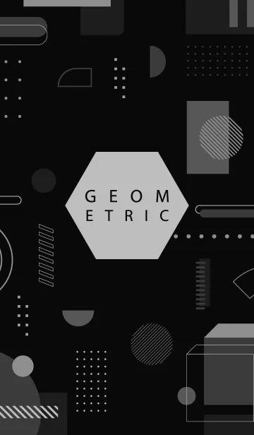 [LINE着せ替え] Deflat Geometric Blackの画像1