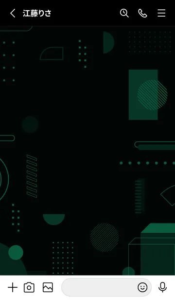 [LINE着せ替え] Deflat Geometric Jewel Blackの画像2