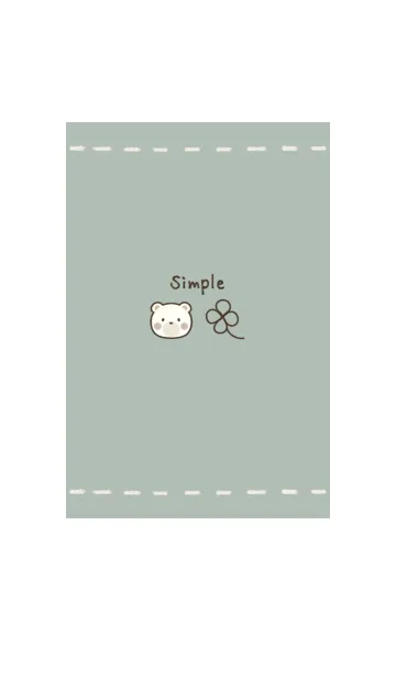 [LINE着せ替え] くすみカラー♡くま -グリーン-の画像1