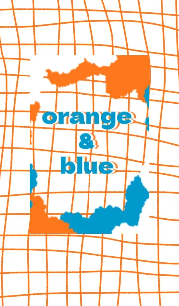 [LINE着せ替え] Flower orange&blueの画像1